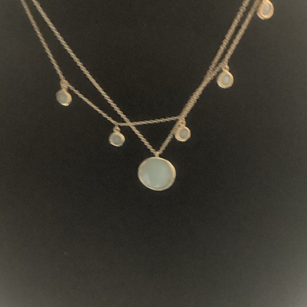 Gorjana Silver Necklace with White Accents